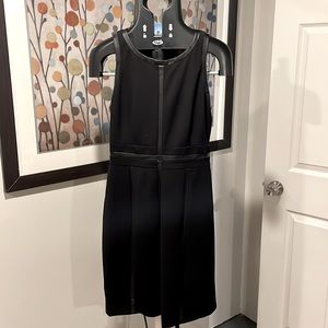 Catherine Malandrino Black Dress | Faux Leather Detail | Size 2